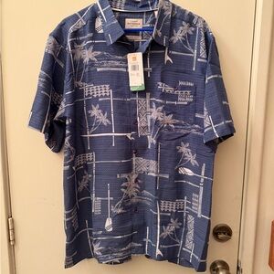 Quiksilver waterman comfort fit men’s aloha Hawaiian shirt nwt L large